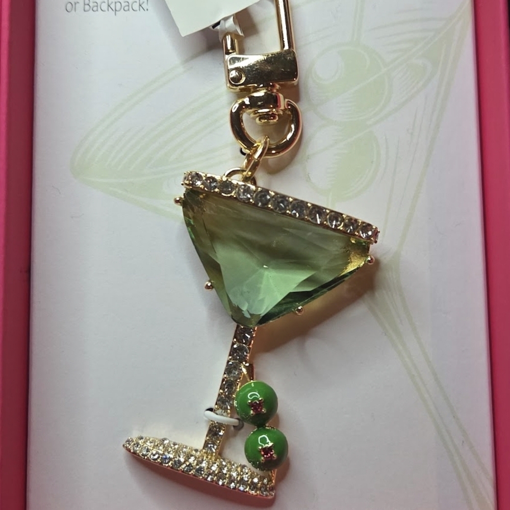 True to Form 🍸Olive Martini Bag Charm Keychain NWT!